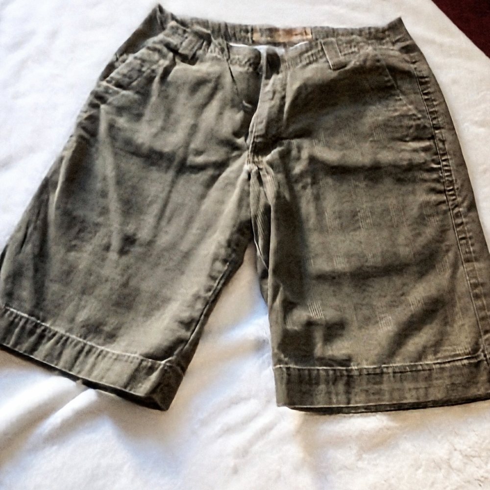 Lee Classic Dungarres Mens Plaid Flat Front Shorts - Size 30
